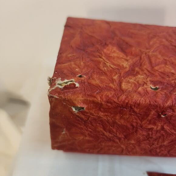 Set of 4 Red Gold Gem Napkin Rings with Box Made in India Holiday Table Deco - Picture 12 of 15